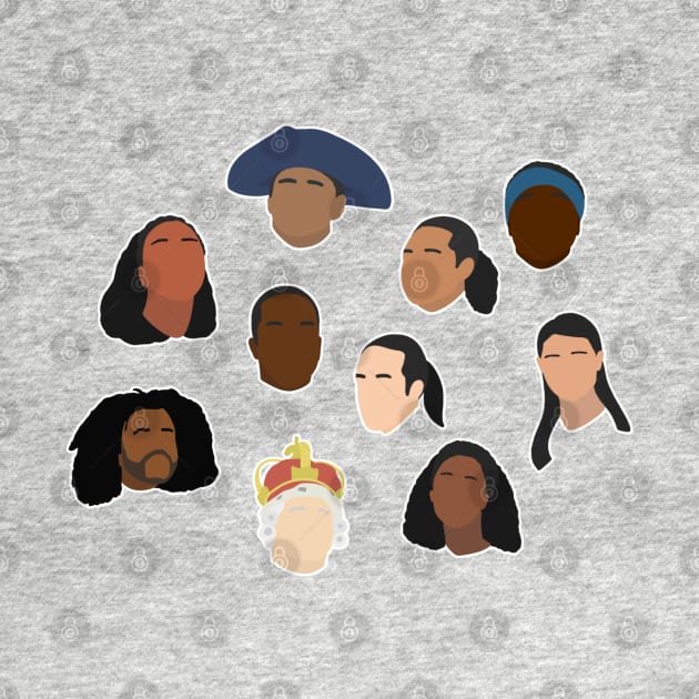 Hamilton Original Cast Silhouettes by MyownArt